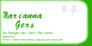 marianna gers business card